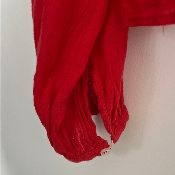 Free People Red Boho Blouse - Picture 4 of 7
